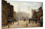 A Bustling Street Scene by G. A. Dufaug