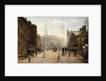 A Bustling Street Scene by G. A. Dufaug
