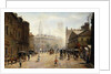 A Bustling Street Scene by G. A. Dufaug