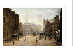 A Bustling Street Scene by G. A. Dufaug