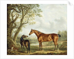 Hunters and a Spaniel in an Extensive Landscape, 1827 by Charles Towne