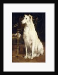 A Borzoi by a Chair by St. George Hare