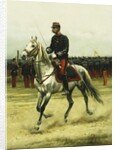A Cavalry Officer Passing Troops, 1885 by Jean-Baptiste Edouard Detaille