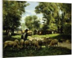 A Shepherd and his Flock by Julien Dupre