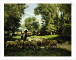 A Shepherd and his Flock by Julien Dupre