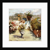 A Young Girl Gathering Flowers in the Sunshine, by Vicenzo Irolli