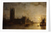 Westminster Abbey, The Houses of Parliament with the Construction of Westminster Bridge, 1859 by Henry Pether