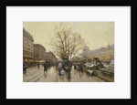 The Docks of Paris; Les Quais a Paris by Eugene Galien-Laloue