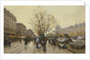 The Docks of Paris; Les Quais a Paris by Eugene Galien-Laloue