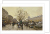 The Docks of Paris; Les Quais a Paris, by Eugene Galien-Laloue