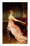 Elegant Lady seated at Piano-Forte by Joseph Frederick Charles Soulacroix