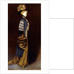 An Elegant Lady with a Fur Muff by Antonio de la Gandara