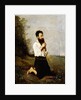 Peasant in Prayer; Paysan en Priere by Jean Baptiste Camille Corot