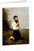 Peasant in Prayer; Paysan en Priere by Jean Baptiste Camille Corot