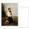 Peasant in Prayer; Paysan en Priere by Jean Baptiste Camille Corot