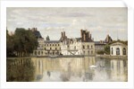 Fontainebleau - View of the Chateau and Lake; Fontainebleau - Le Chateau vu de la Piece d'Eau by Jean Baptiste Camille Corot