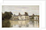 Fontainebleau - View of the Chateau and Lake; Fontainebleau - Le Chateau vu de la Piece d'Eau by Jean Baptiste Camille Corot