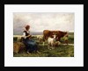 Shepherdess with Cows and Goats by Julien Dupre