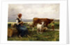 Shepherdess with Cows and Goats by Julien Dupre