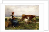 Shepherdess with Cows and Goats by Julien Dupre