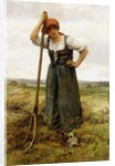 Peasant Woman Leaning on a Pitchfork by Julien Dupre