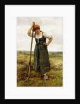 Peasant Woman Leaning on a Pitchfork by Julien Dupre