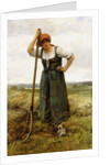 Peasant Woman Leaning on a Pitchfork by Julien Dupre