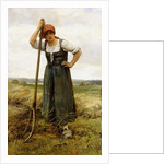 Peasant Woman Leaning on a Pitchfork by Julien Dupre