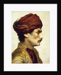 Profile Portrait of a Man in a Red Turban, 1882 by Rudolphe Ernst