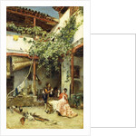 In the Courtyard, 1876 by Ricardo de Madrazo y Garreta