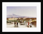 Arab Horsemen watering in an Oasis by Victor-Pierre Huguet