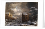 View of the Hekelveld, Amsterdam, in Winter, looking South, by Jacob Isaaksz. or Isaacksz. van Ruisdael