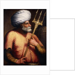 Portrait of Khair el-Din Barbarossa, half-length, holding a Trident, c.1580 by Florentine School