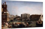 The Rialto Bridge, Venice with the Fondaco dei Tedeschi in the Foreground, by Michele Marieschi