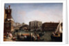 The Rialto Bridge, Venice with the Fondaco dei Tedeschi in the Foreground, by Michele Marieschi