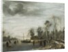 A Winter Landscape with Skaters and Colf Players on a frozen Waterway, 1653 by Jan van de Capelle or Cappelle