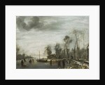 A Winter Landscape with Skaters and Colf Players on a frozen Waterway, 1653 by Jan van de Capelle or Cappelle