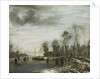 A Winter Landscape with Skaters and Colf Players on a frozen Waterway, 1653 by Jan van de Capelle or Cappelle