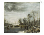 A Winter Landscape with Skaters and Colf Players on a frozen Waterway, 1653 by Jan van de Capelle or Cappelle