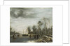 A Winter Landscape with Skaters and Colf Players on a frozen Waterway, 1653 by Jan van de Capelle or Cappelle