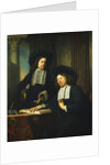 Two Gentlemen, One Seated at a Table by Bartolomeus van der Helst