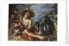 A Shepherd Piping on a Knoll, a Dog and his Flock Nearby by Peter Wtewael