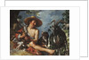 A Shepherd Piping on a Knoll, a Dog and his Flock Nearby by Peter Wtewael