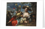 A Shepherdess Reclining with a Rabbit, a Hound and a Ram by Peter Wtewael