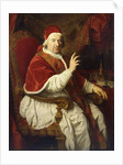 Portrait of Pope Benedict XIV, seated three-quarter-length, his Right Arm Raised in Benediction, by Pierre Subleyras
