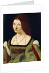 Portrait of a Lady, said to be Clarice Pusterla, half-length, in a Green Dress by Giovanni Antonio Boltraffio
