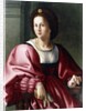 Portrait of a Lady, seated three-quarter-length, Holding a Glove by Francesco Ubertini Il Bacchiacca