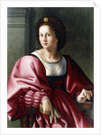 Portrait of a Lady, seated three-quarter-length, Holding a Glove by Francesco Ubertini Il Bacchiacca