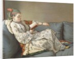 La Sultane Lisant', A Lady in Turkish Costume Reading on a Divan, by Jean-Etienne Liotard