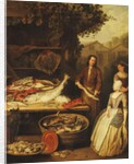 A Fishmonger displaying a Pike to a Maid, 1727 by Pierre Angelis or Angillis